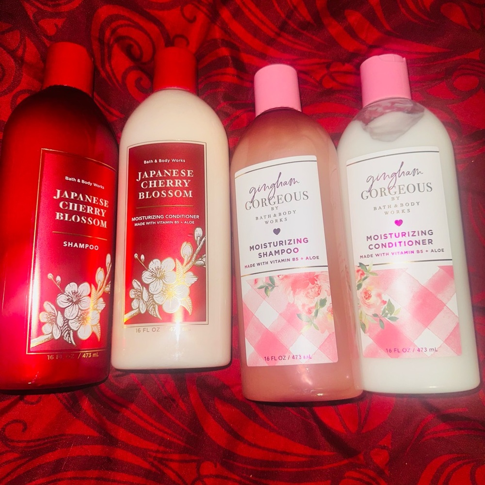 Bath & Body Works Japanese Cherry Blossom Shampoo and Conditioner Set